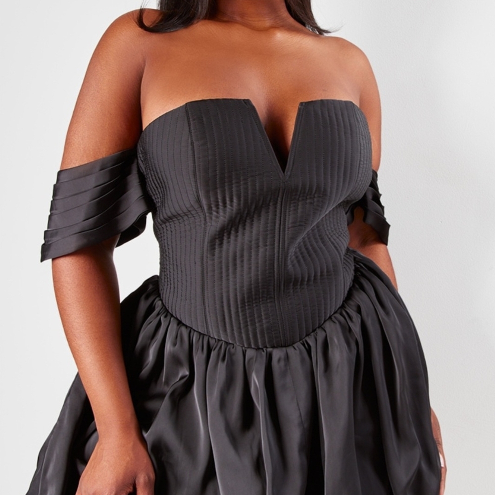 Elegant Black Off-Shoulder Dress